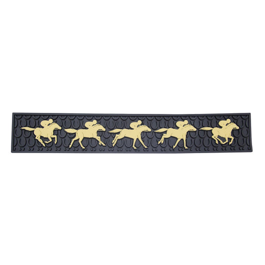 Racing Horses Rubber Bar Mat
