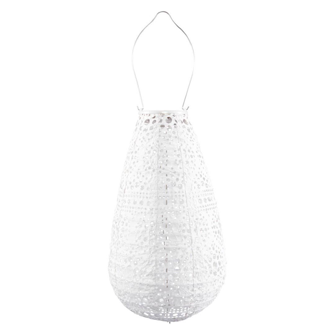 Stella BlossomTeardrop Solar Lantern - Pearl
