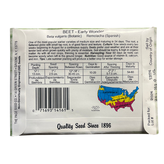 Beets - Early Wonder Seeds