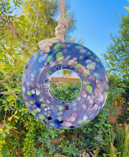 Handcraft Art Glass Bird Feeder
