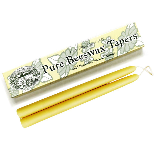 10" Gift Boxed Pure Beeswax Taper Candles - Natural Beeswax