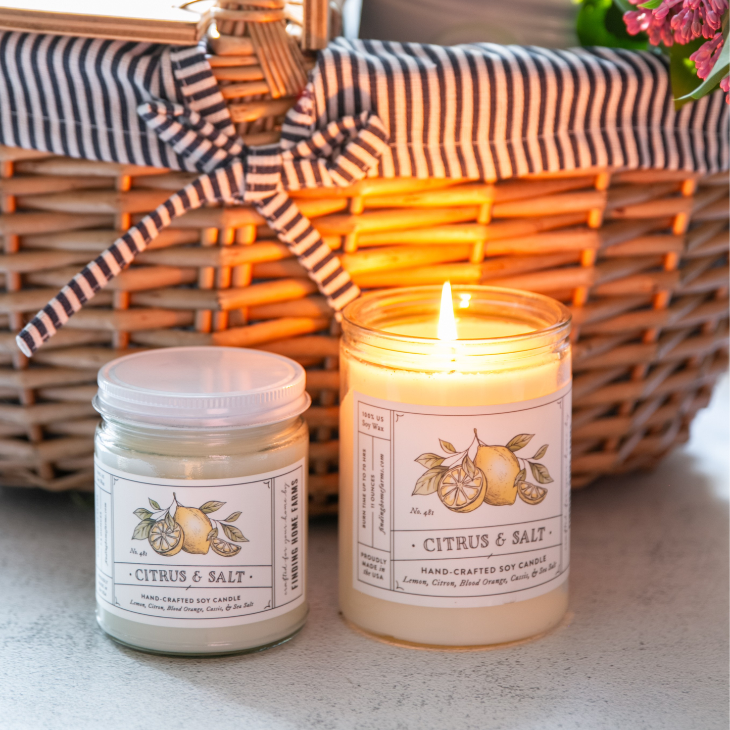 Soy Candle, Citrus & Salt, Fresh Scent