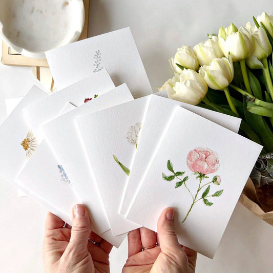 Garden flowers assorted notecard set