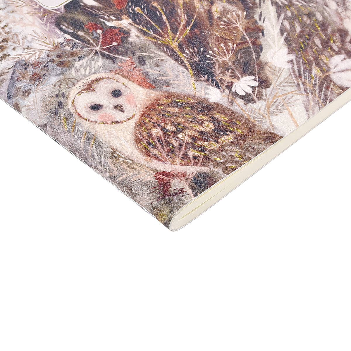 Vegan Leather A5 Notebook - Owls