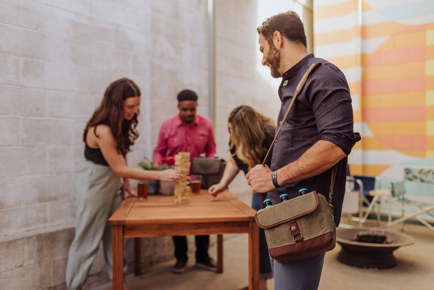Craft Beer Caddy  Cooler Tote with Opener