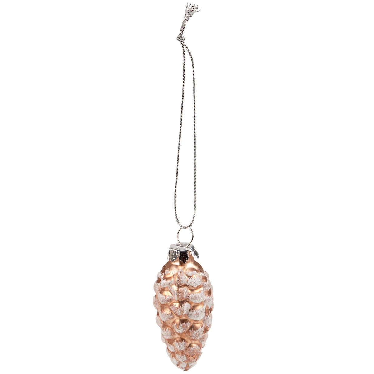 Glass Pinecone Christmas Ornament Set