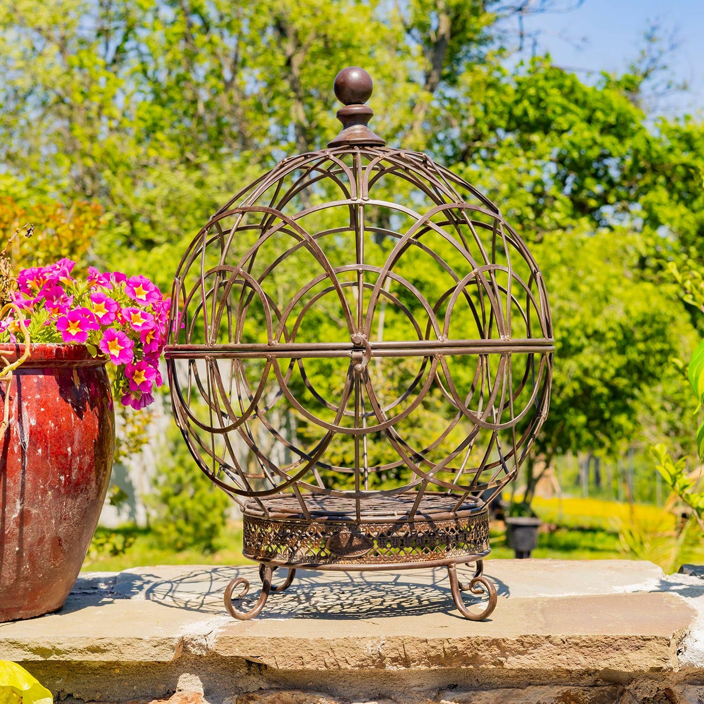 Iron Globe Plant Stands