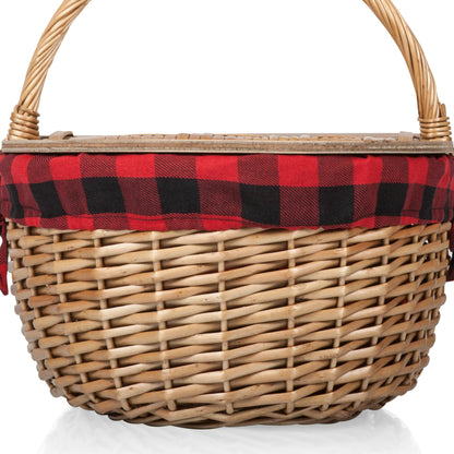 Country Vintage Picnic Wicker Basket
