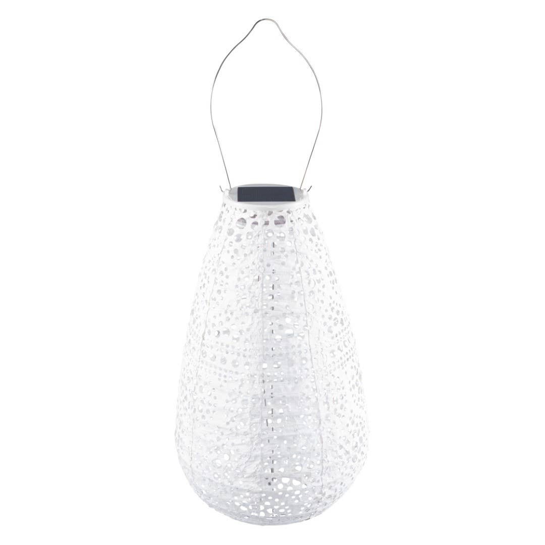 Stella BlossomTeardrop Solar Lantern - Pearl