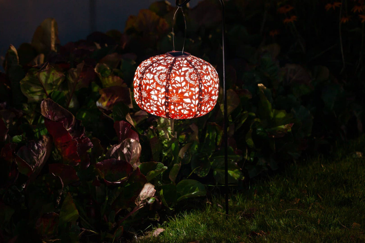 Stella Square Sunflower 11" Solar Lantern - Clay