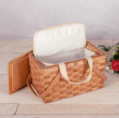 Poppy Personal Picnic Basket, (Beige)