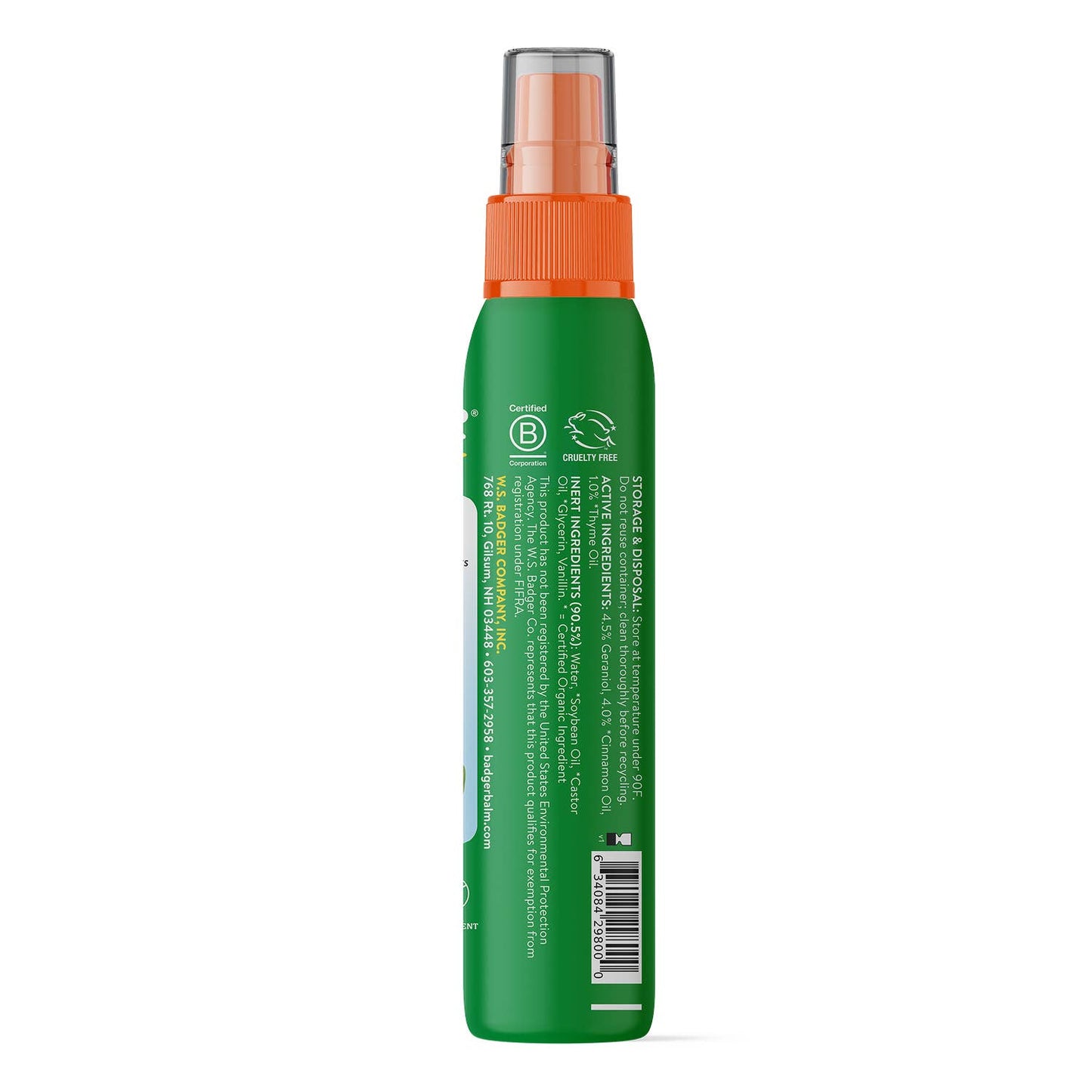 Badger Tick Spray, All Natural Tick Repellent, Deet-Free