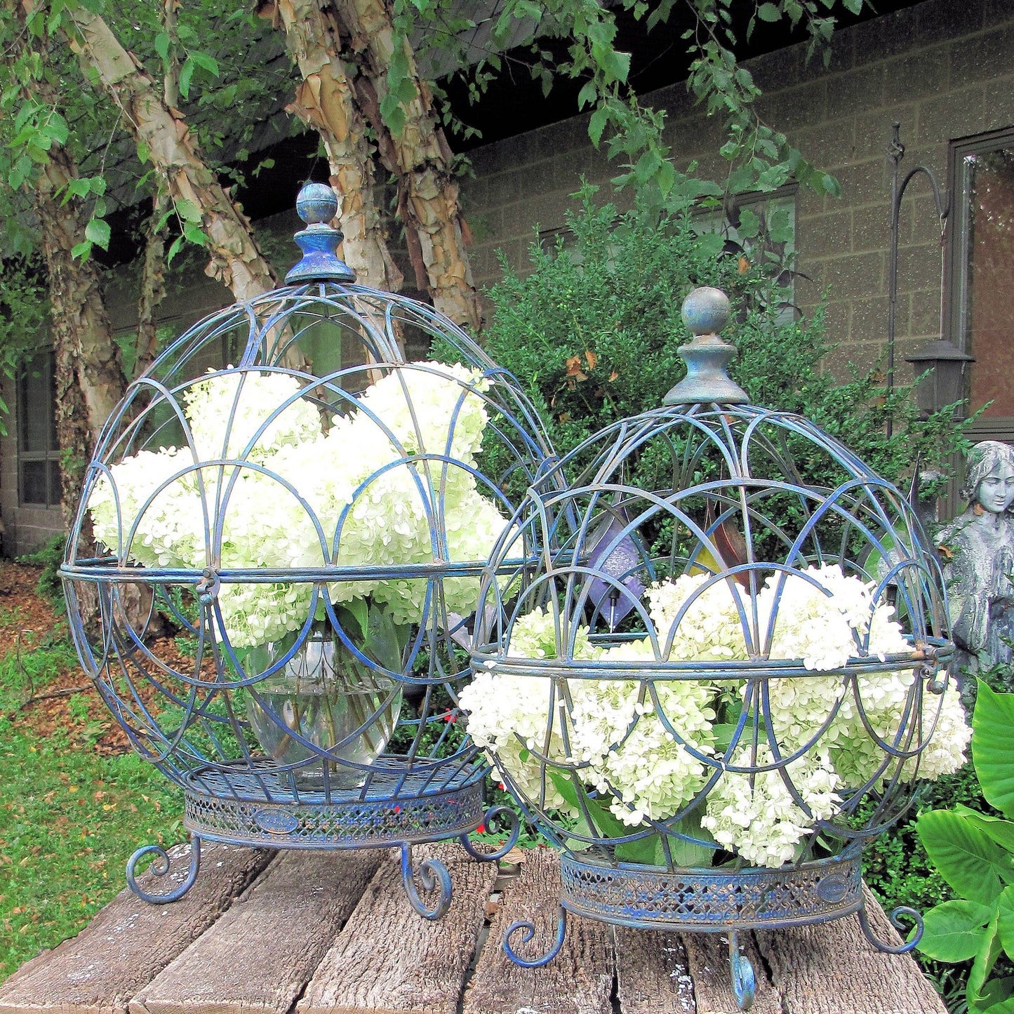 Iron Globe Plant Stands