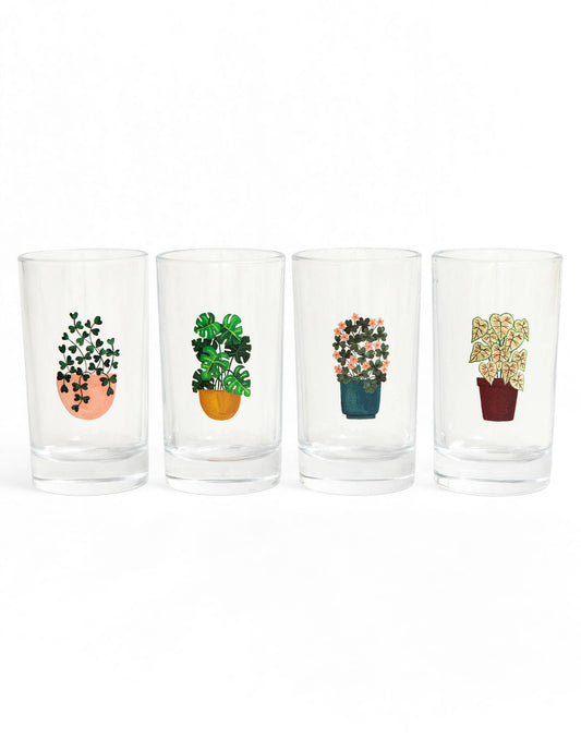 Houseplants 6oz Mini Juice Glass Set