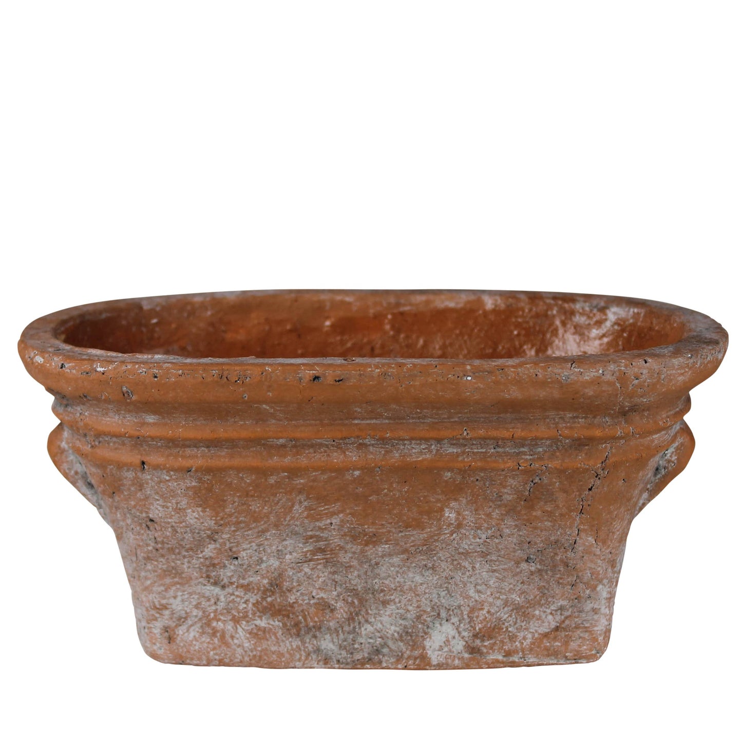 Tresco Rustic Oval Pot, Cement