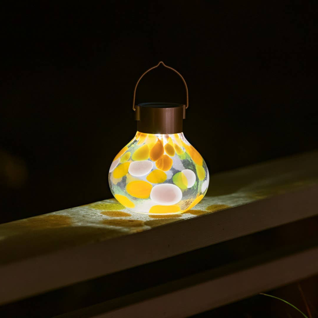 'Mai Tai' Tea Lantern - Glass Outdoor Solar Lantern