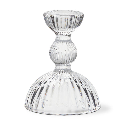 Clear Soda Lime Glass Ella Small Taper Candle Holder