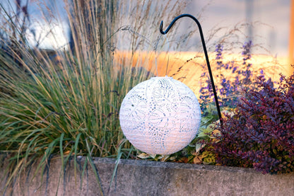 Stella Monstera Solar Lantern - Porcelain