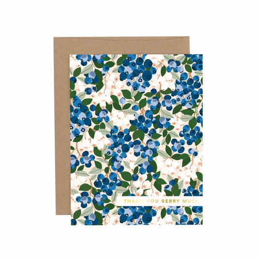 Thank you Berry Much Blueberry Greeting Card