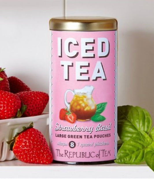 Strawberry Basil Iced Tea - The Republic of Tea