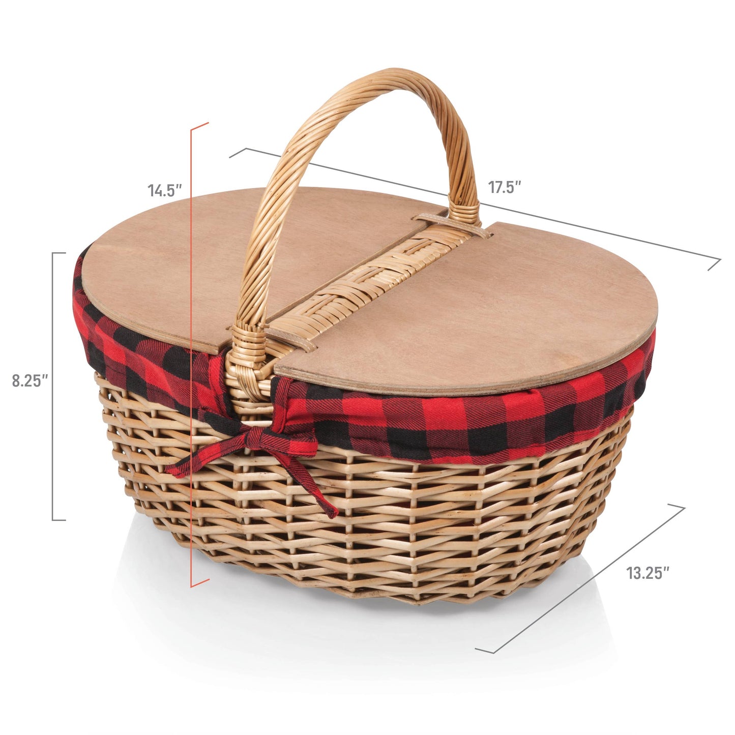 Country Vintage Picnic Wicker Basket