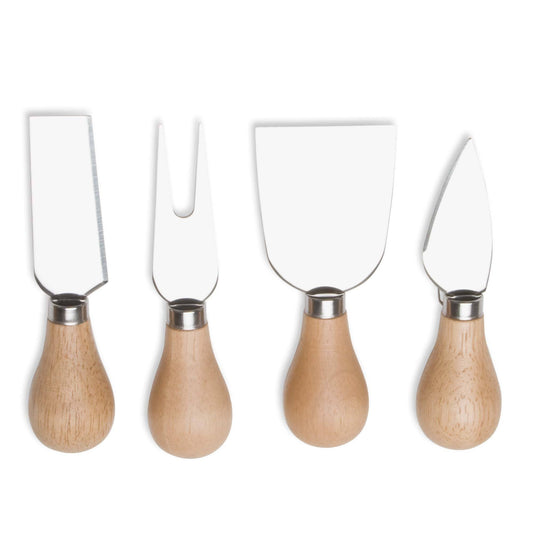 Natural Handled Cheese Utensils Set - Natural