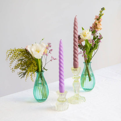 Green Glass Candle Holder | Home Decor |