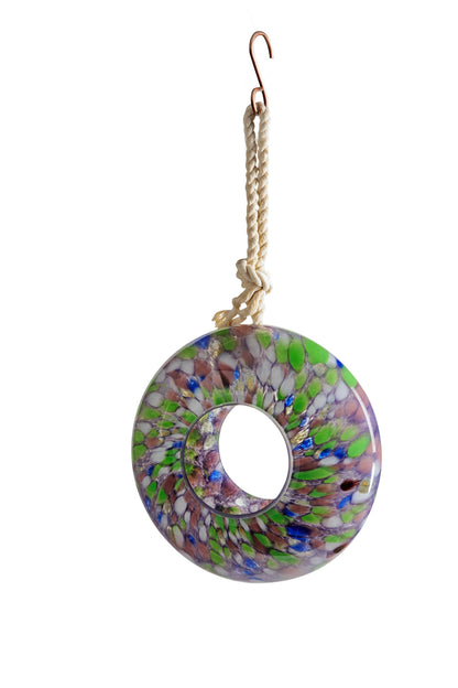 Handcraft Art Glass Bird Feeder