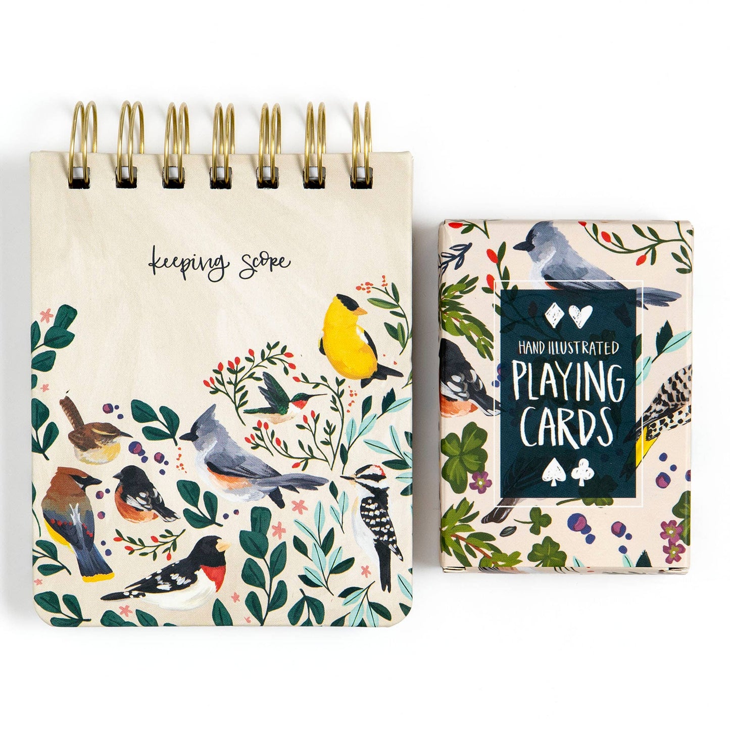 Playing Cards + Scorekeeping Set (Feathered Friends Birds)