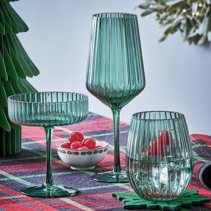Gramercy Fluted Coupe Glass Spruce Everyday, Christmas