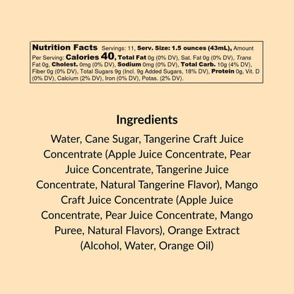 Mimosa Mixer w/ Tangerine & Mango for Cocktails and Mocktails, 16 fl oz