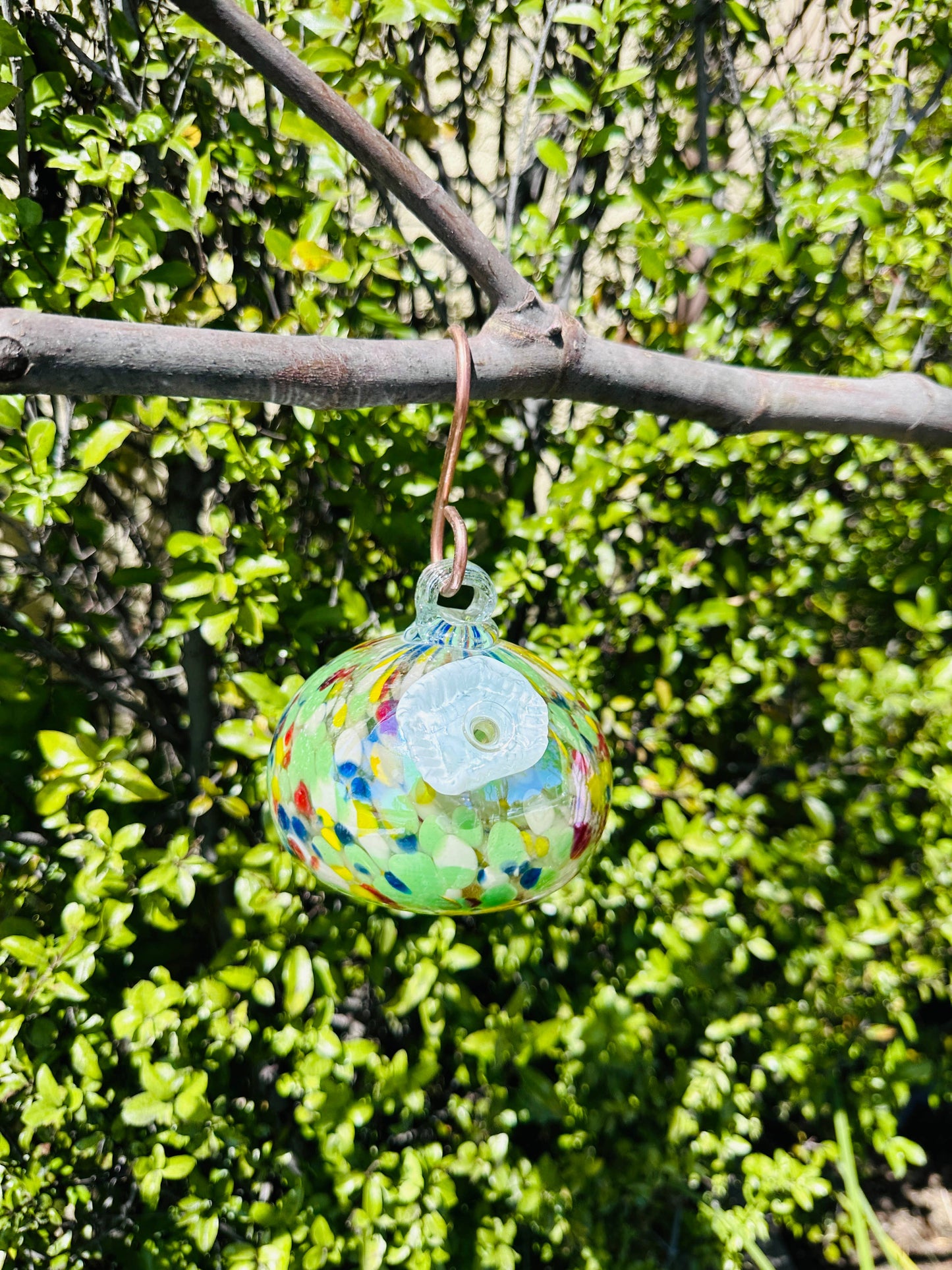 Hummingbird Feeder - Handblown