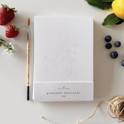 Fruit paintable watercolor notecard set