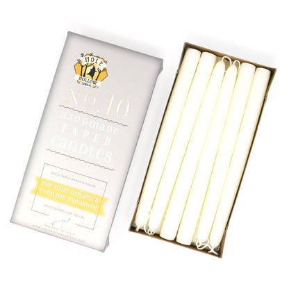 10" Hand Dipped Unscented Taper Candles - 39 Colors USA Made