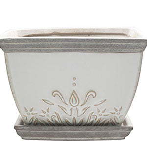 Southern Patio 6" Brentwood White Planter