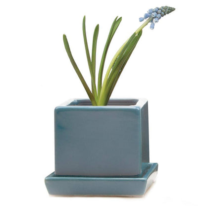 Cube Pot With Saucer And Drainage Hole 60 Plus Colors