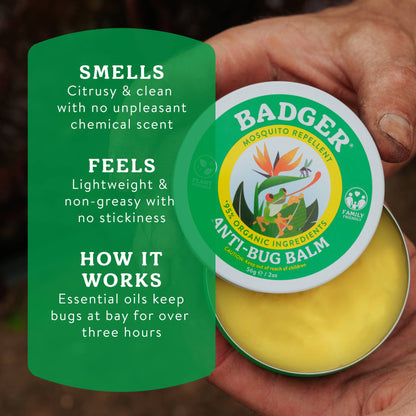 Badger Bug Repellent Tin, Organic and Deet-Free