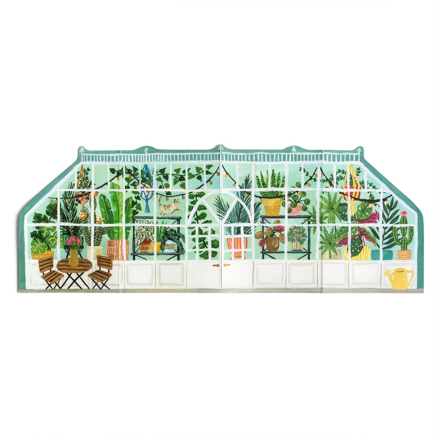 Greenhouse Accordion Greeting Card