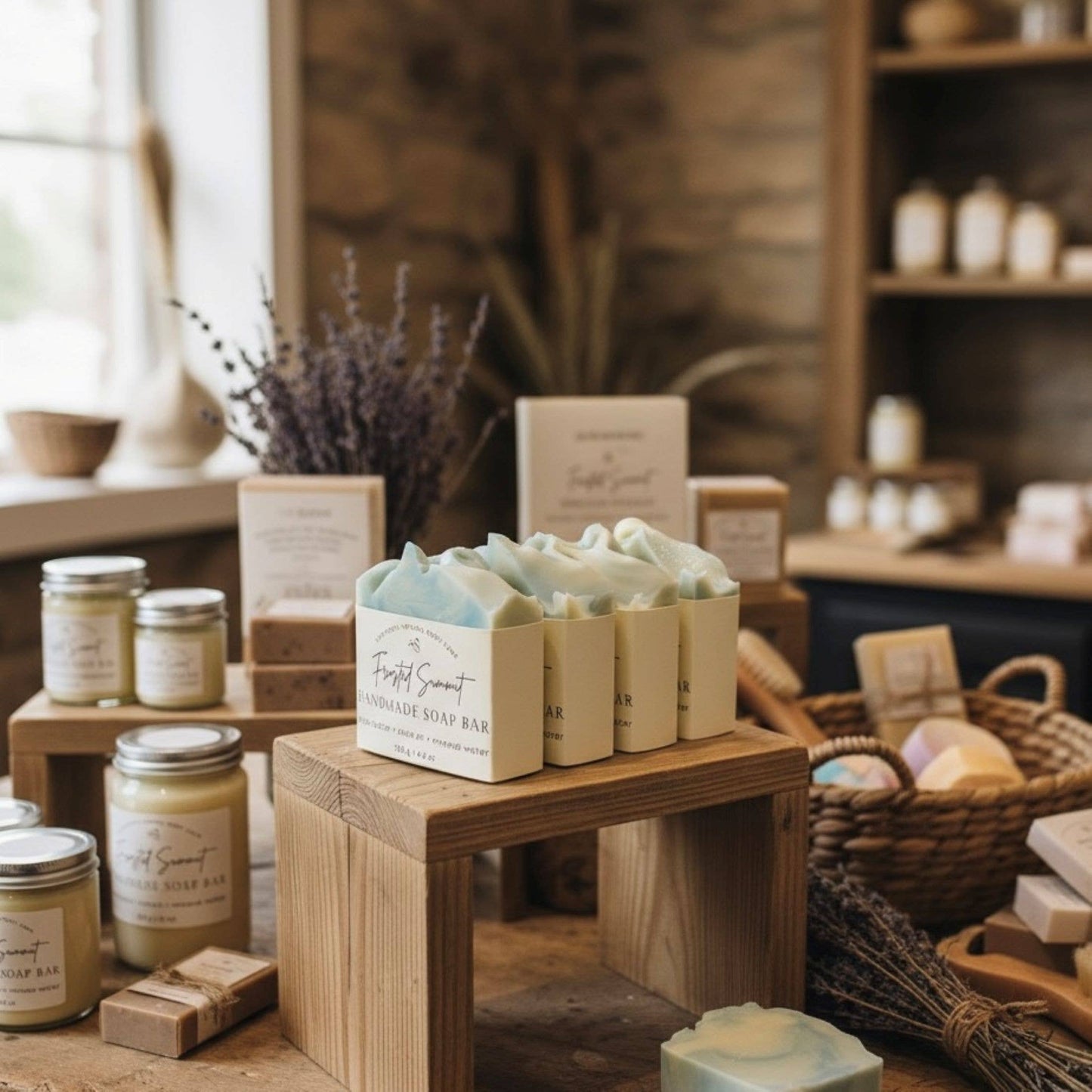 Frosted Summit Handmade Soap Bar Fresh Pine Scent