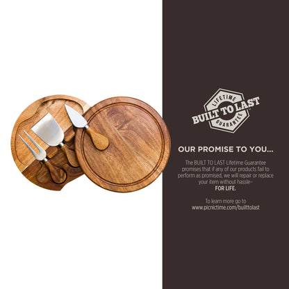 Acacia Brie Cheese Cutting Board & Tools