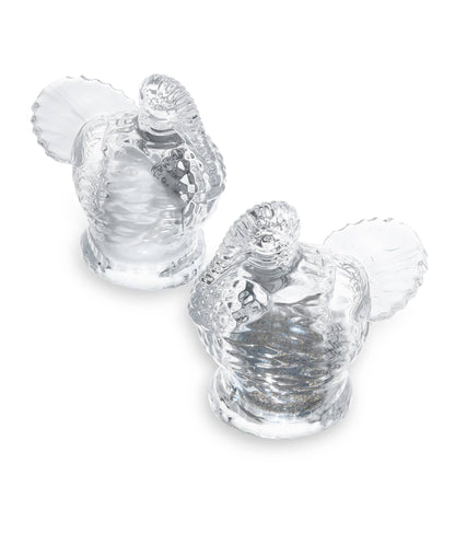 PAIR Harvest Turkey Crystal Salt & Pepper Shakers PAIR