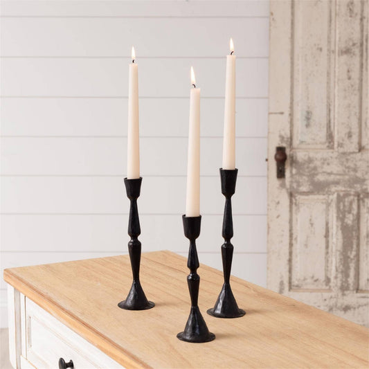 Cast Iron Taper Candle Holder (Set Of 03)