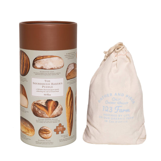Sourdough Puzzle – 500 Pc Tube with Vintage Illustrations