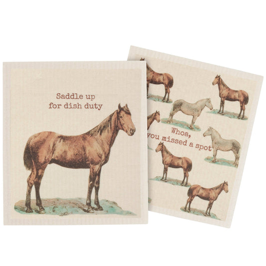 Saddle Up For Dish Duty Swedish Cloth Set