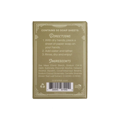 Paper Soap – Green Tea Scent, Travel Size, 50 Sheets