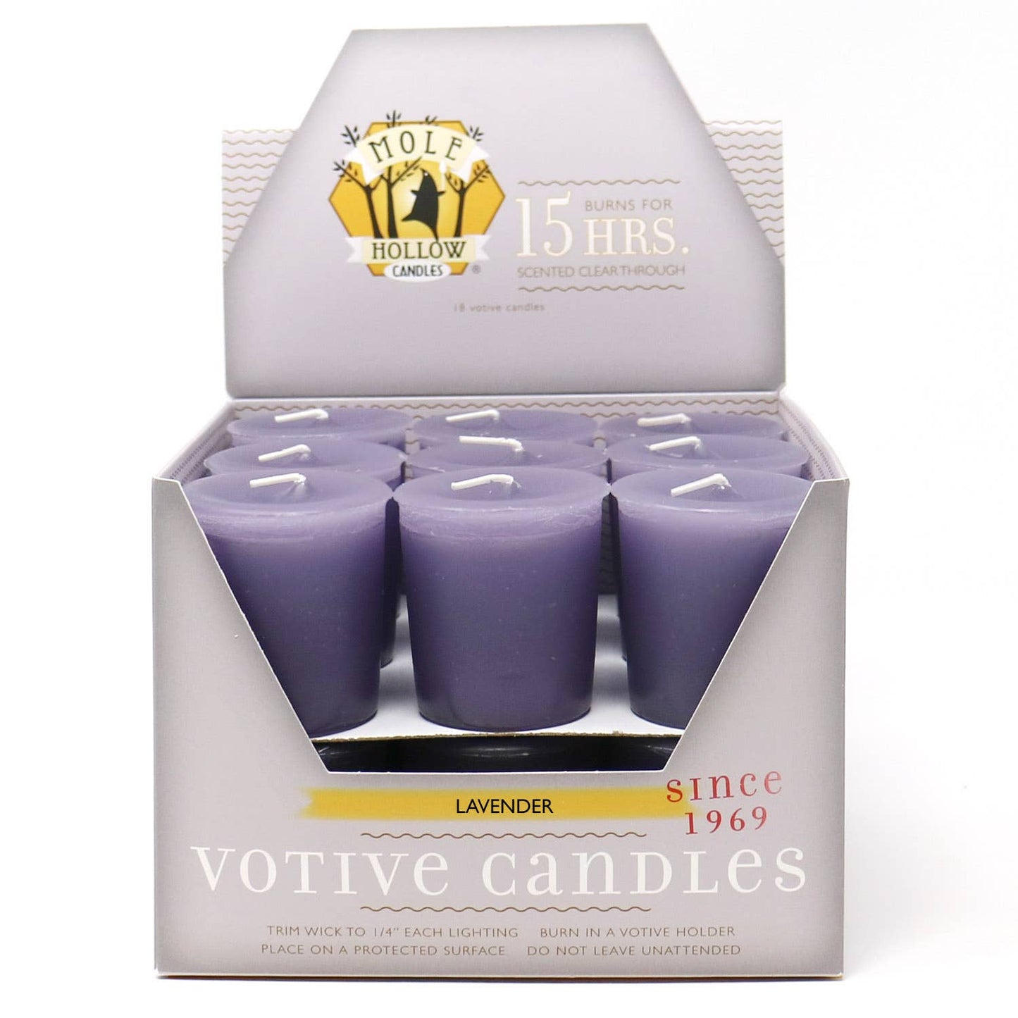 Lavender Scented Votive Candles, Made in USA
