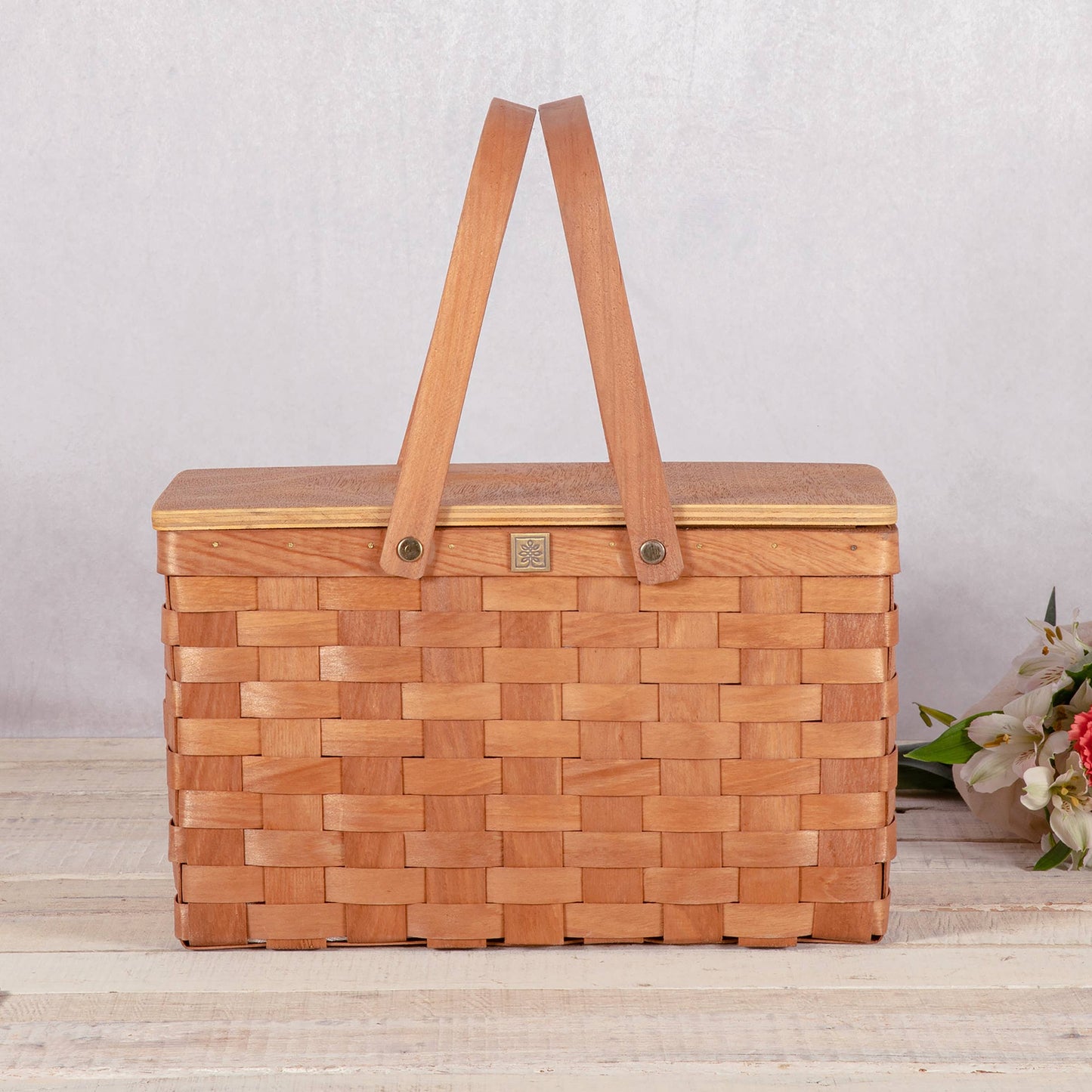 Poppy Personal Picnic Basket, (Beige)