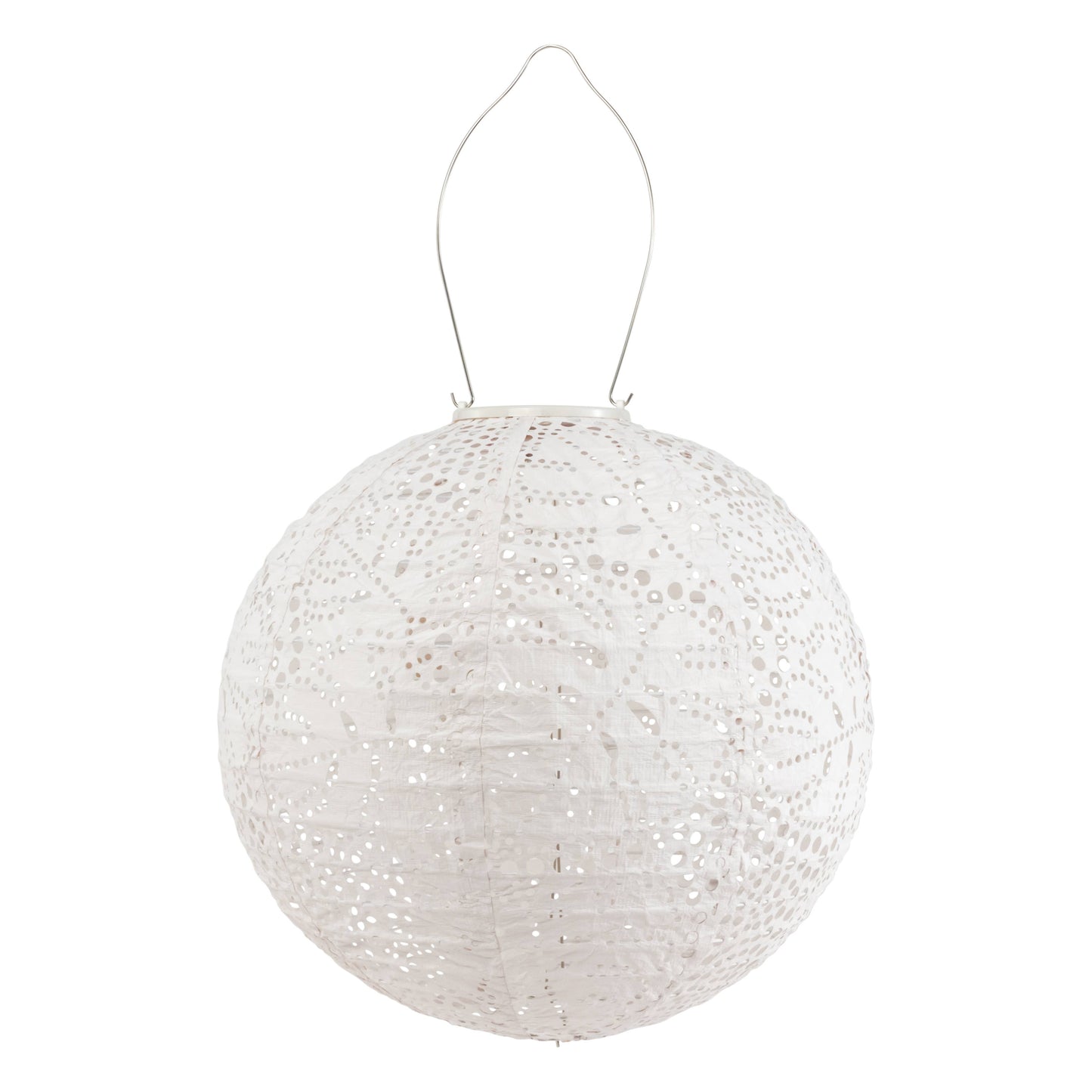 Stella Monstera Solar Lantern - Porcelain