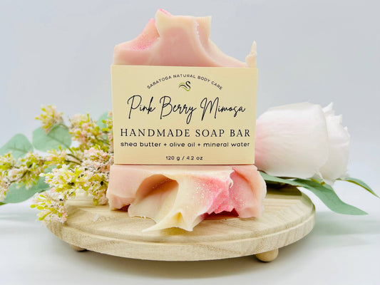 Pink Berry Mimosa Handmade Soap Bar (Vegan)