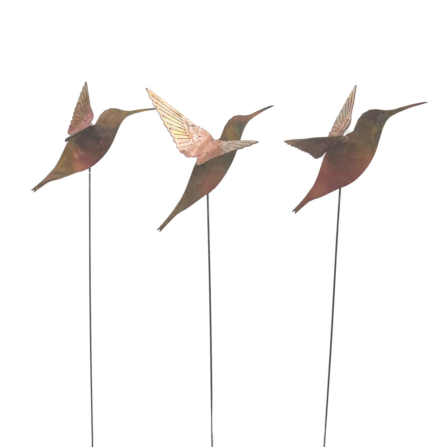 Medium Natural Copper Hummingbirds